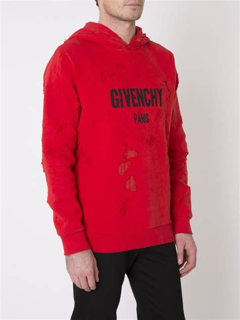 distressed givenchy shirt|Givenchy destroyed hoodie.